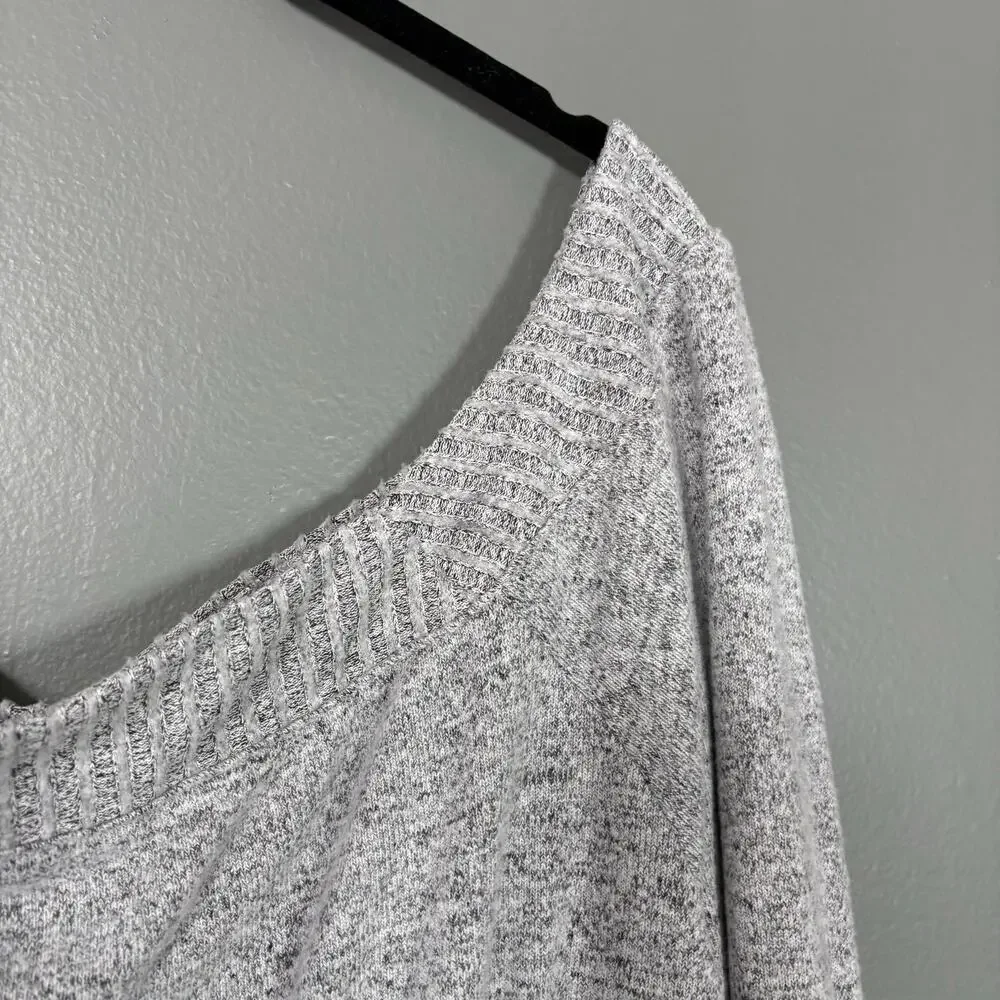Torrid Super Soft Plush Gray One Shoulder Sweater - 5 (5X) - Women's Plus Size